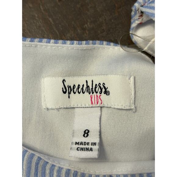 Speechless Blue Floral Dress Girls Size 8 - Picture 6 of 6